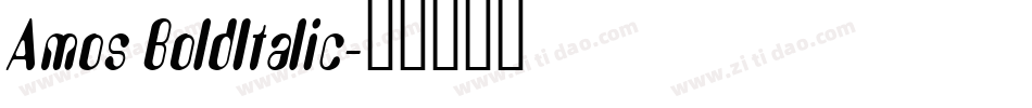 Amos BoldItalic字体转换